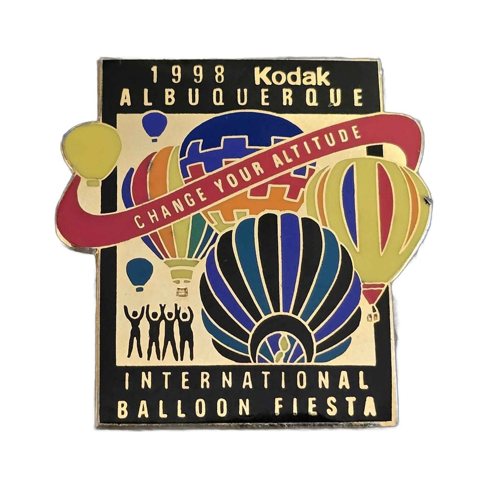 1998 Kodak Albuquerque International Balloon‎ Fiesta Lapel Vest Hat Pin I7